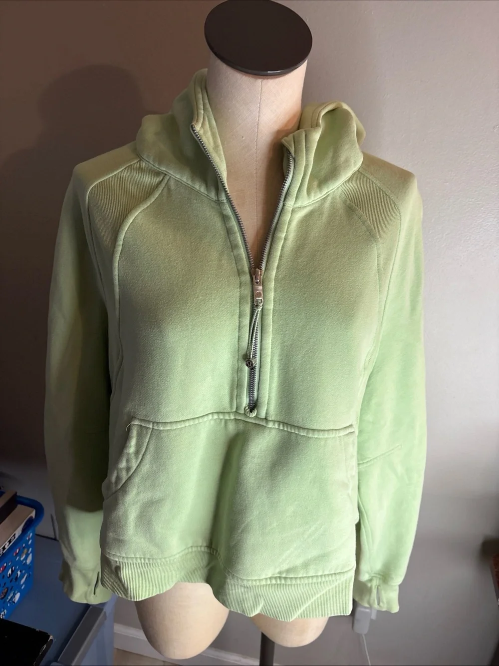 lululemon  Scuba  Oversized half zip sage green Sweatshirt.